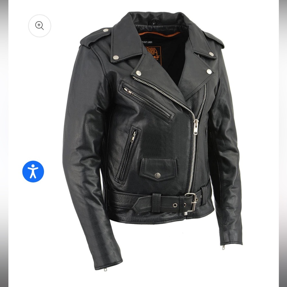 Milwaukee Leather LKL2701 Ladies Black Classic Police Style Leather Jacket